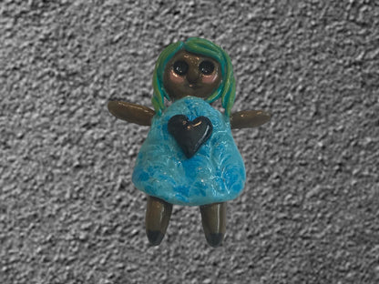 Heartless Creepling Darling Magnet – Handmade Porcelain Clay Art