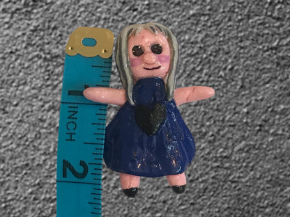 Heartless Creepling Darling Magnet – Handmade Porcelain Clay Art