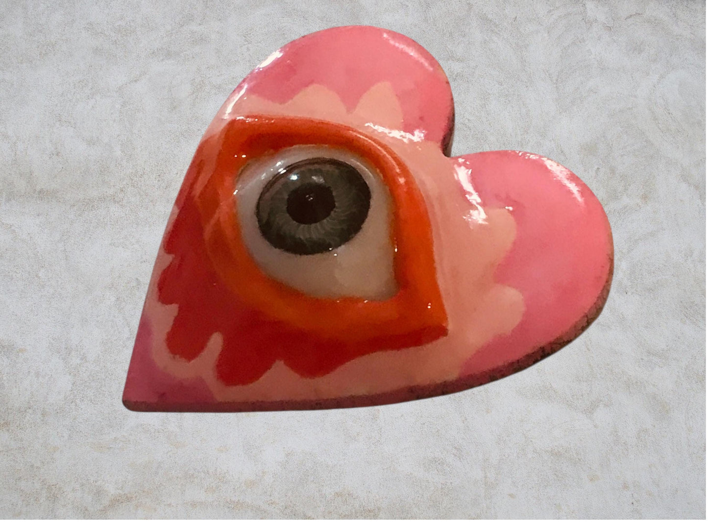 Handmade Creepling Heart Magnet: Quirky One-Eyed Sculpture, Collectible Gift  Monster