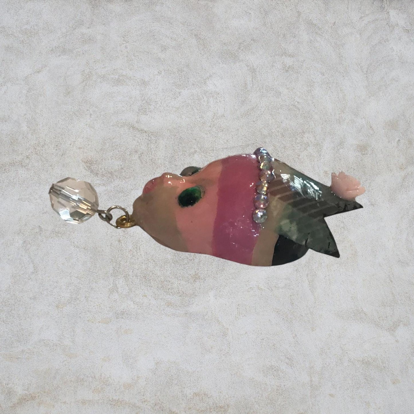 Handpainted Monster Fridge Magnet: Crowned Fae Creepling Goblin