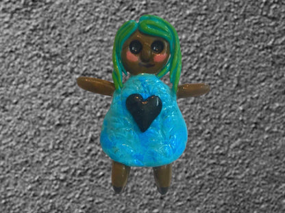 Heartless Creepling Darling Magnet – Handmade Porcelain Clay Art