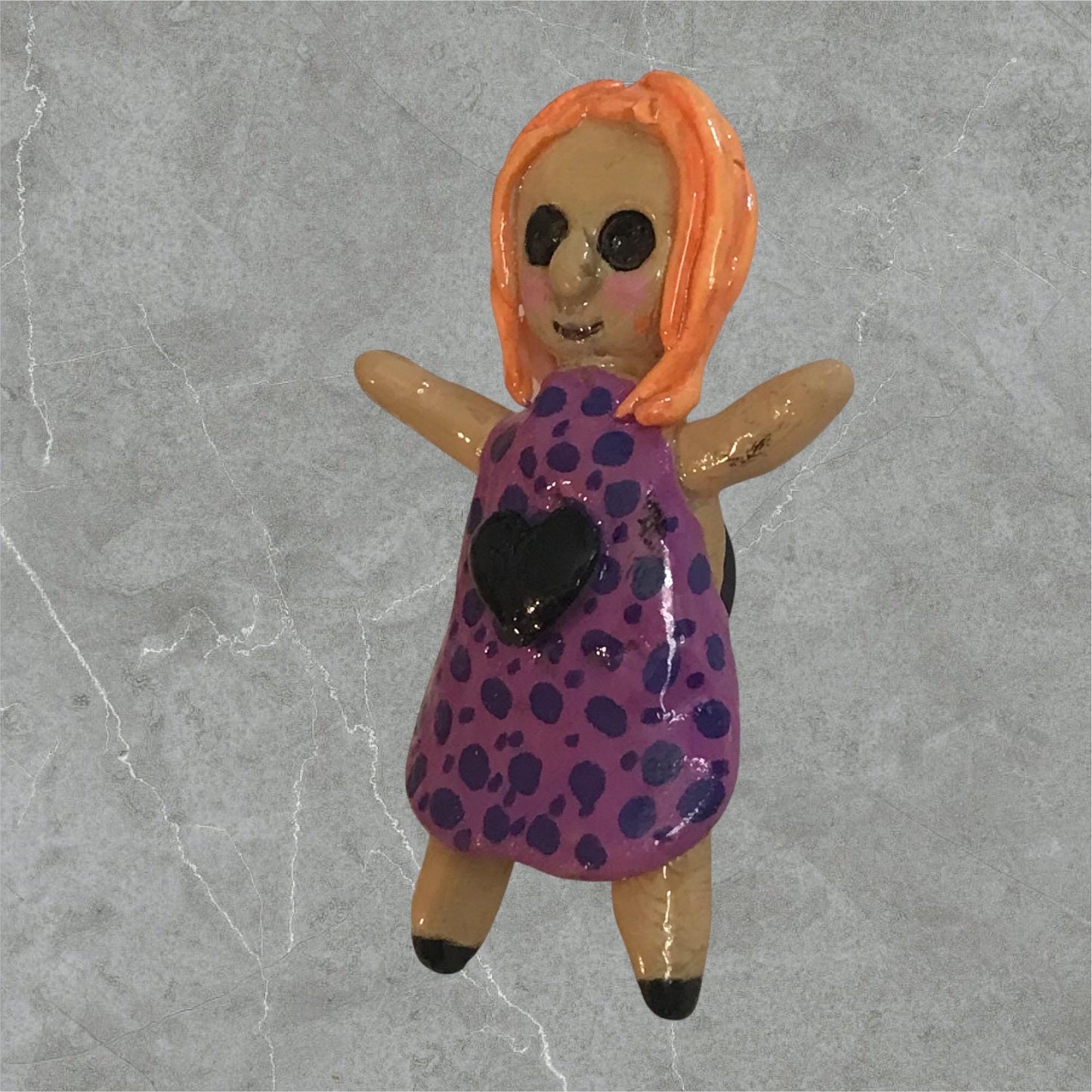 Heartless Creepling Darling Magnet – Handmade Porcelain Clay Art