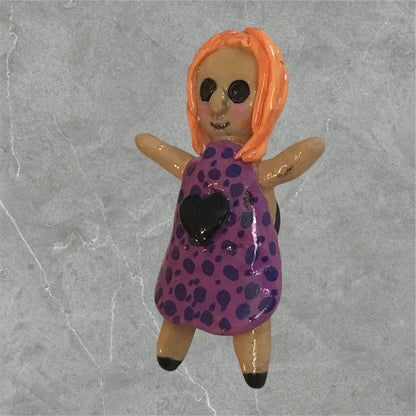 Heartless Creepling Darling Magnet – Handmade Porcelain Clay Art