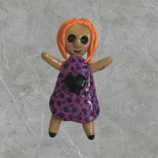 Heartless Creepling Darling Magnet – Handmade Porcelain Clay Art