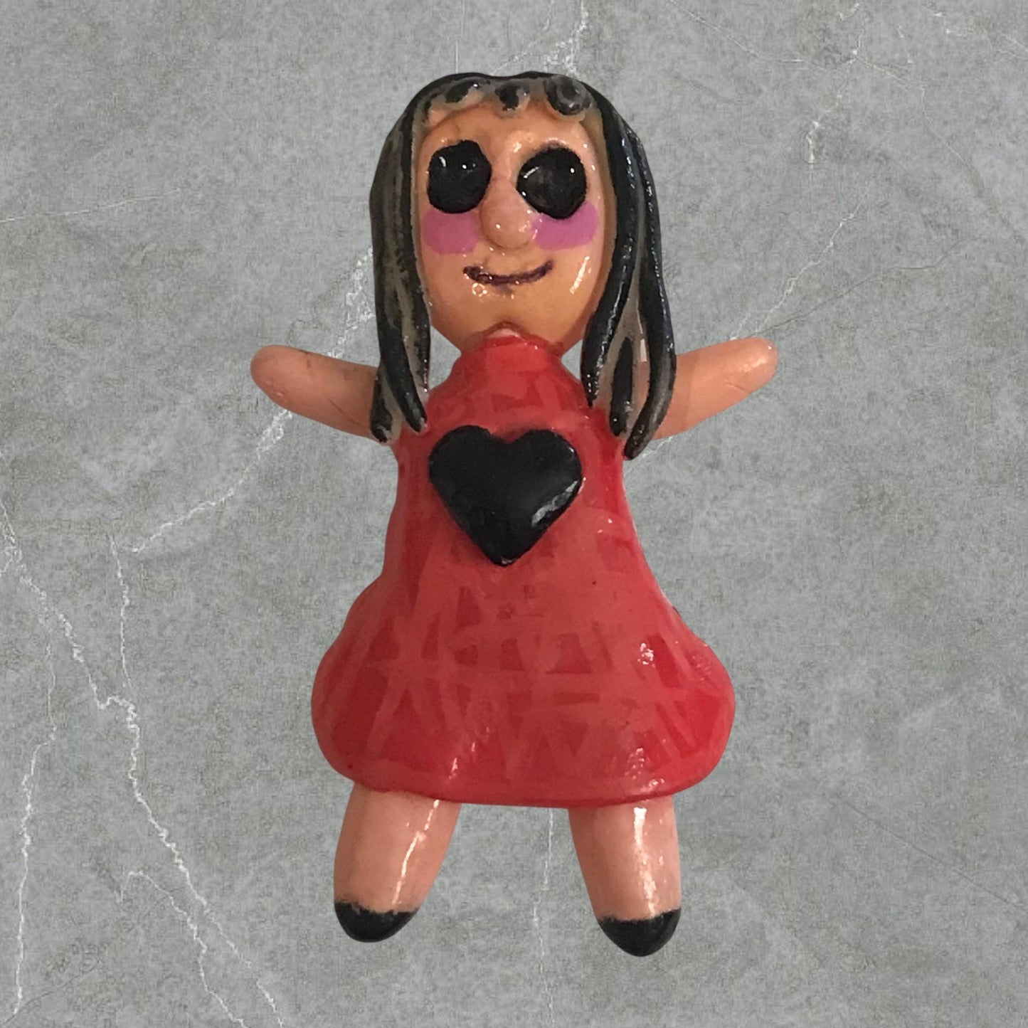 Heartless Creepling Darling Magnet – Handmade Porcelain Clay Art
