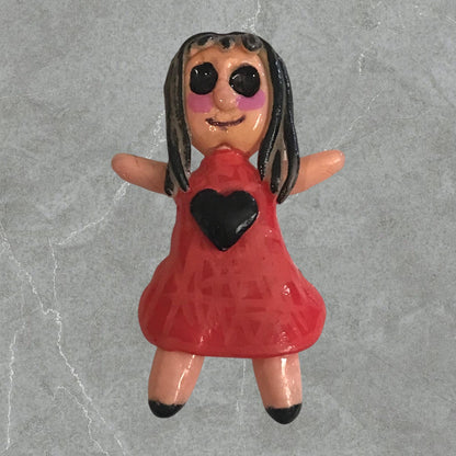 Heartless Creepling Darling Magnet – Handmade Porcelain Clay Art