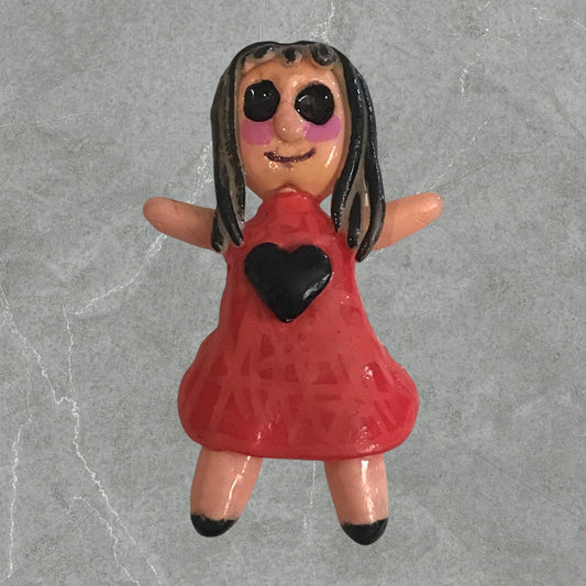Heartless Creepling Darling Magnet – Handmade Porcelain Clay Art