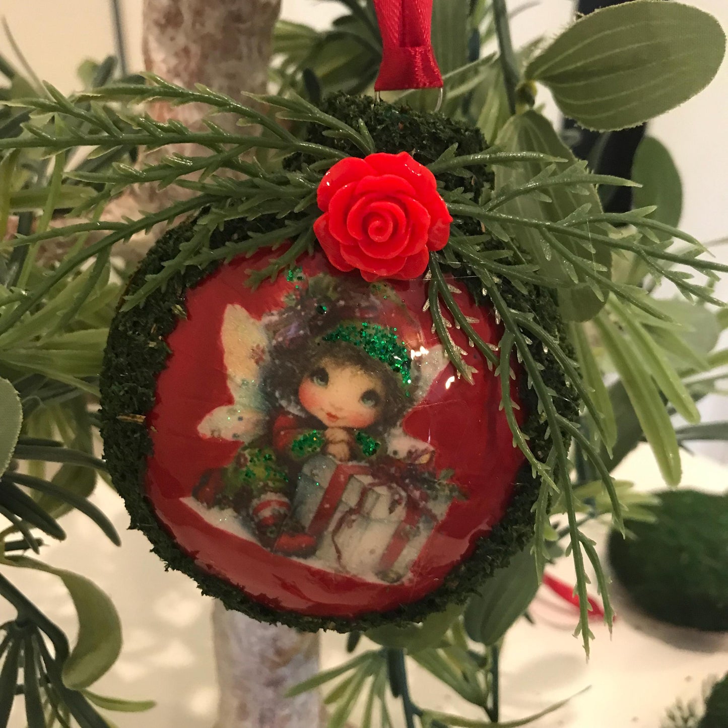 Moss Fairy Christmas Bauble Ornament Set of 6