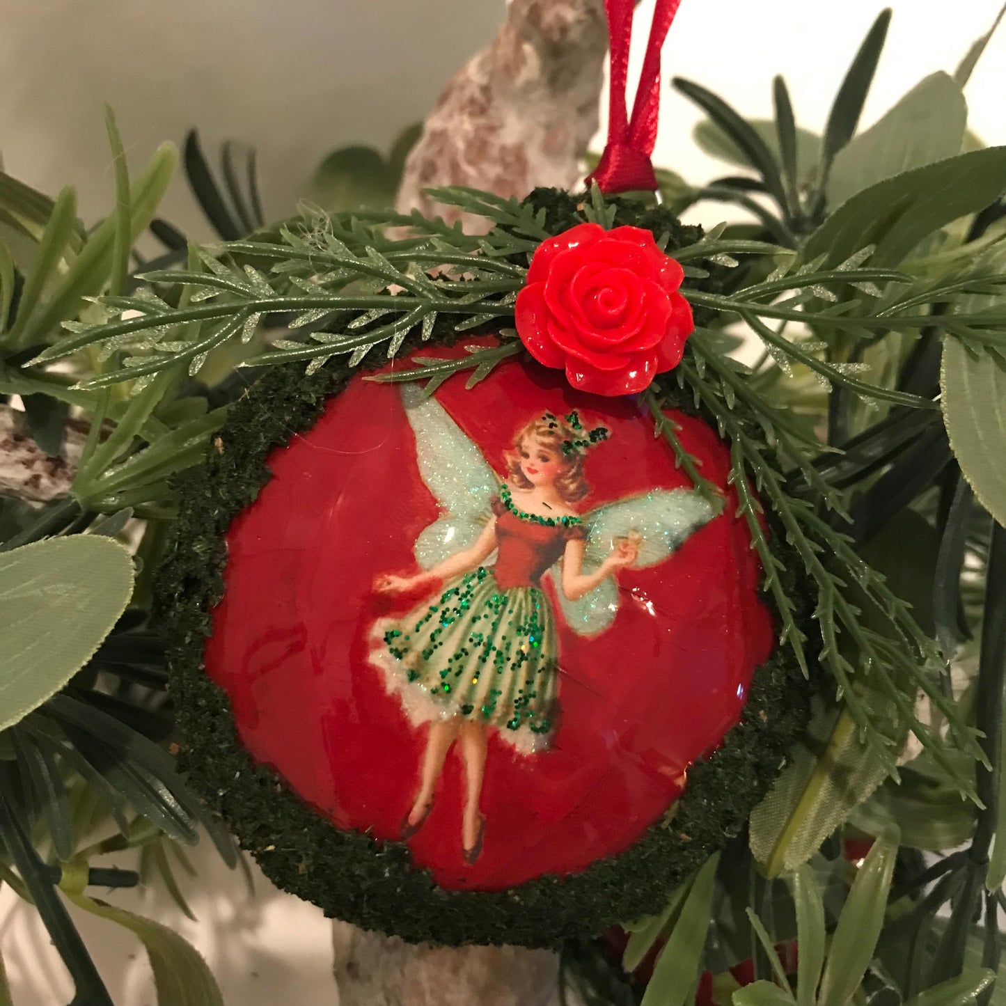 Moss Fairy Christmas Bauble Ornament Set of 6