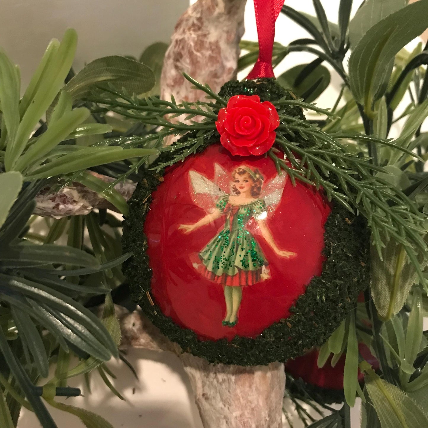 Moss Fairy Christmas Bauble Ornament Set of 6
