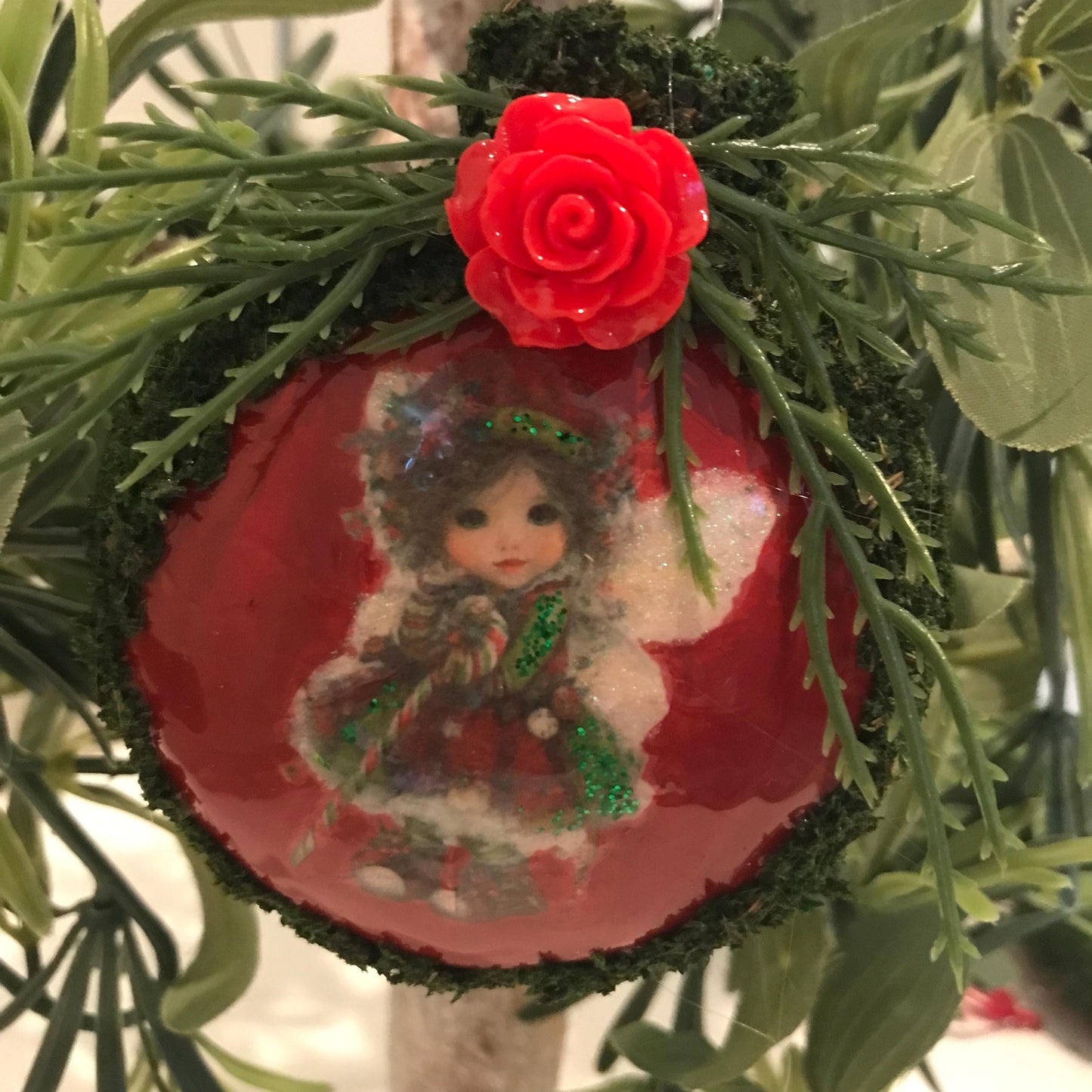 Moss Fairy Christmas Bauble Ornament Set of 6