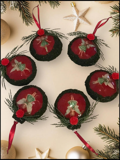 Moss Fairy Christmas Bauble Ornament Set of 6