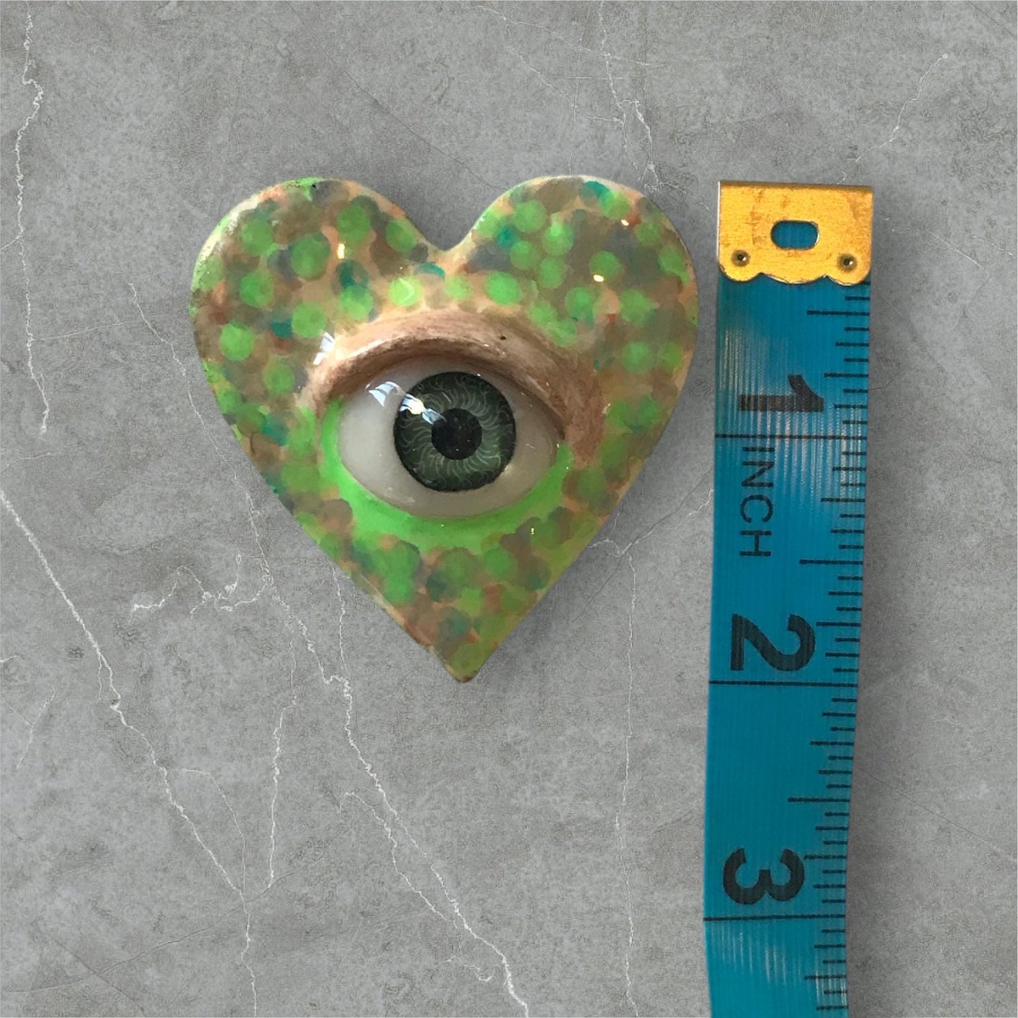 Handmade Creepling Heart Magnet: Quirky One-Eyed Sculpture, Collectible Gift  Monster