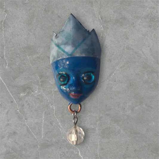 Handpainted Monster Fridge Magnet: Crowned Creepling Fae Goblin