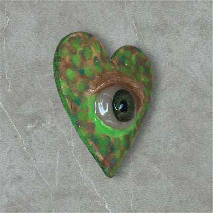 Handmade Creepling Heart Magnet: Quirky One-Eyed Sculpture, Collectible Gift  Monster