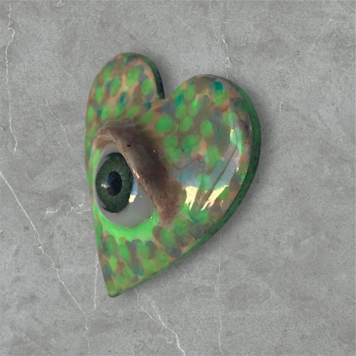 Handmade Creepling Heart Magnet: Quirky One-Eyed Sculpture, Collectible Gift  Monster