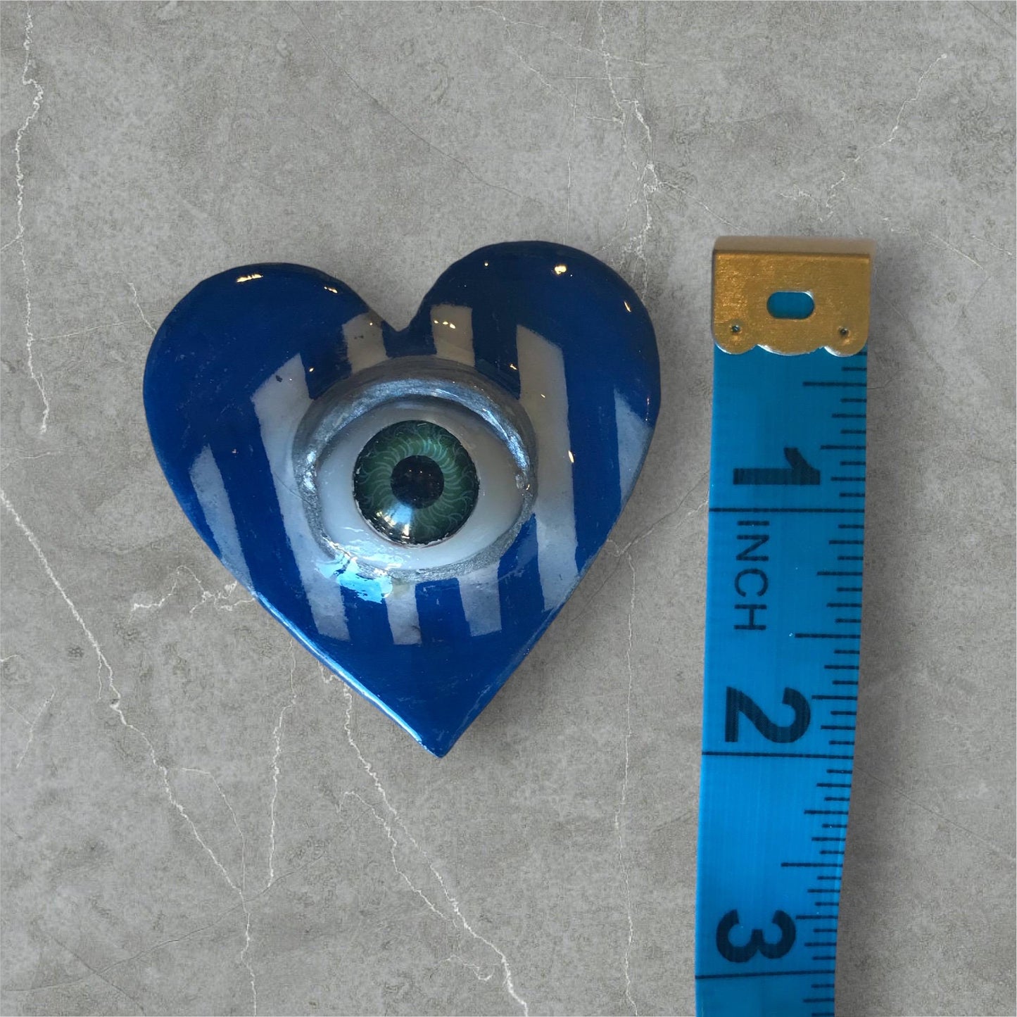 Handmade Creepy Creepling Heart Magnet: Quirky One-Eyed Sculpture, Collectible Gift  Monster