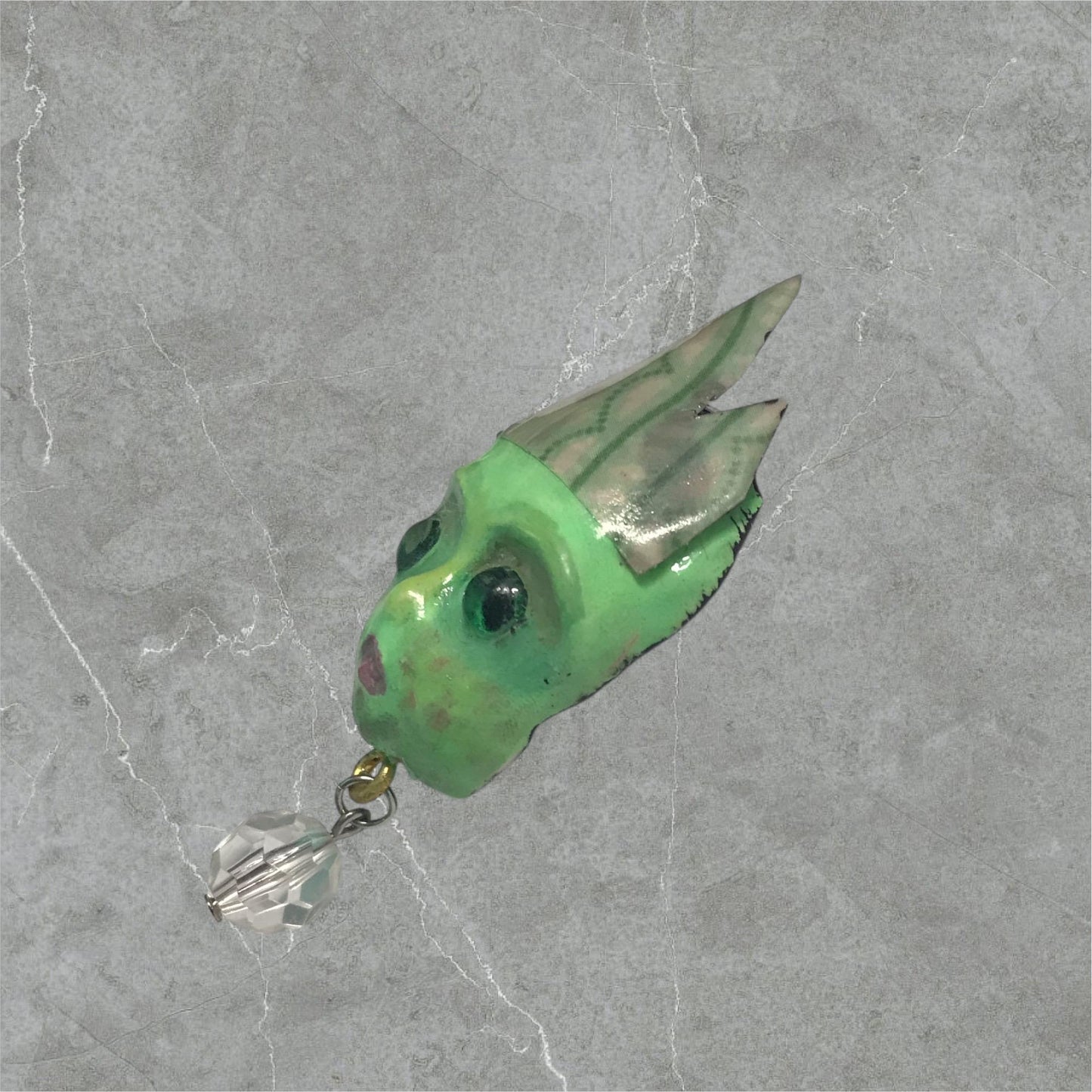 Handpainted Monster Fridge Magnet: Crowned Creepling Fae Goblin