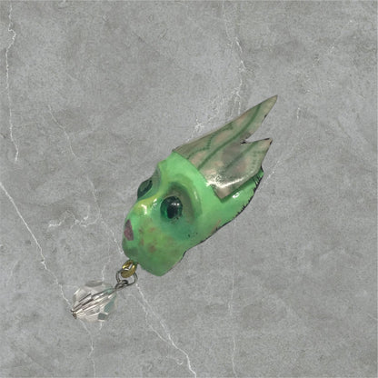 Handpainted Monster Fridge Magnet: Crowned Creepling Fae Goblin