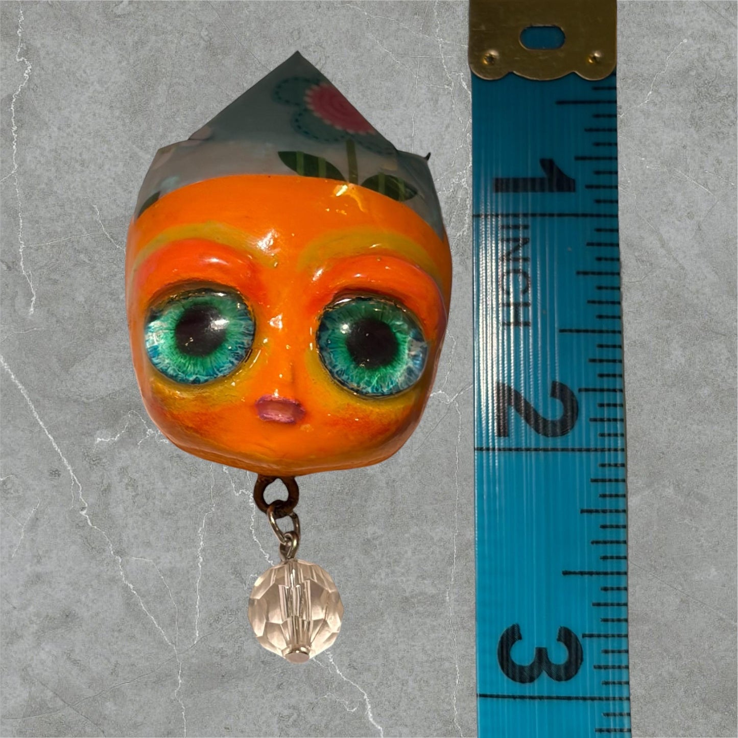 Handpainted Monster Fridge Magnet: Crowned Creepling Fae Goblin