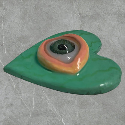 Handmade Creepling Heart Magnet: Quirky One-Eyed Sculpture, Collectible Gift  Monster