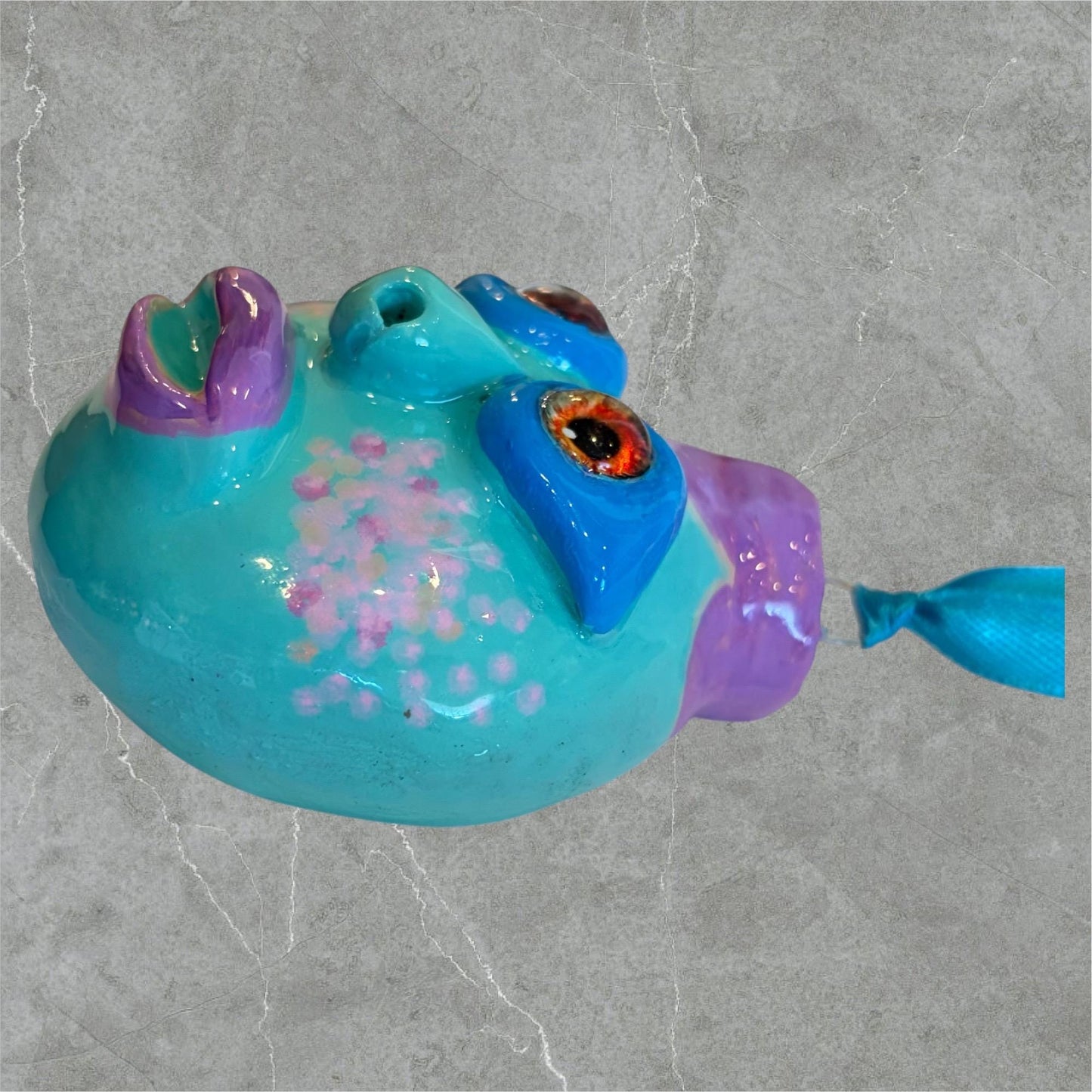 Whimsical Quirky Face Ornament Handmade Clay