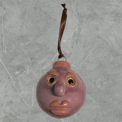 Whimsical Quirky Face Ornament Handmade Clay