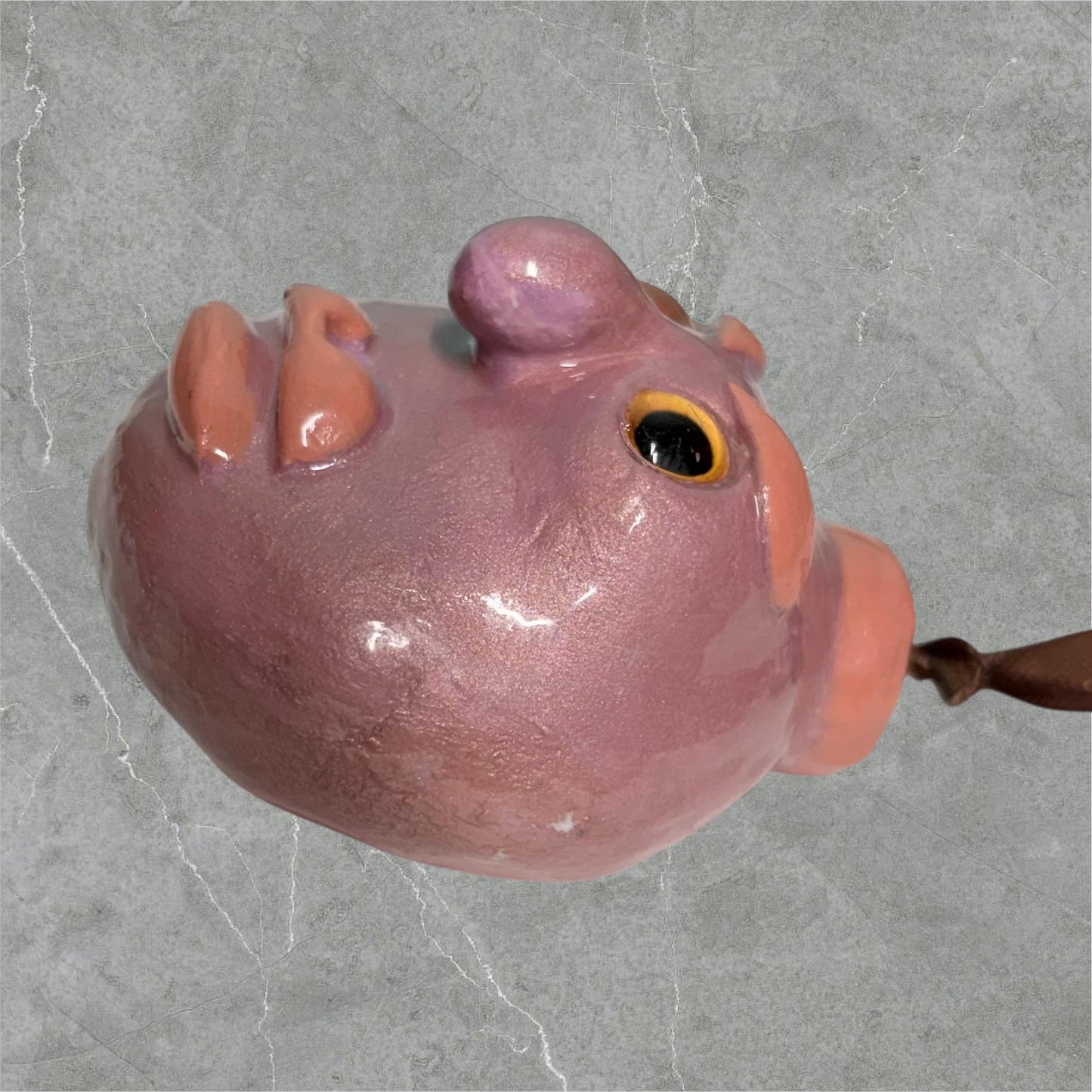 Whimsical Quirky Face Ornament Handmade Clay