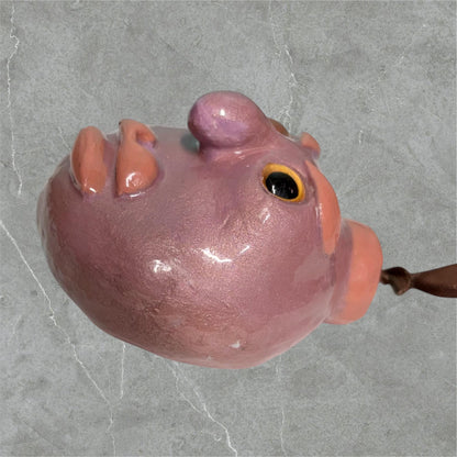 Whimsical Quirky Face Ornament Handmade Clay