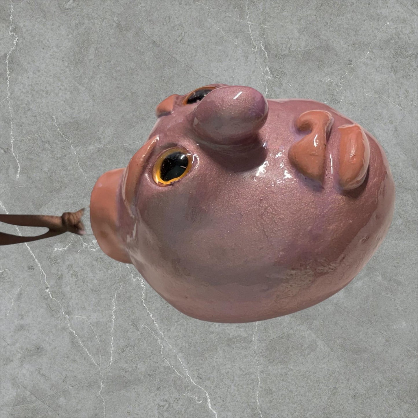 Whimsical Quirky Face Ornament Handmade Clay