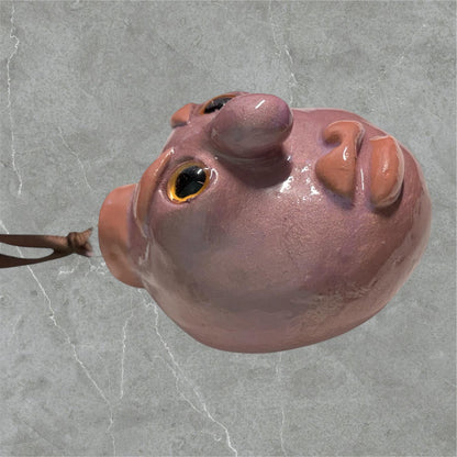 Whimsical Quirky Face Ornament Handmade Clay