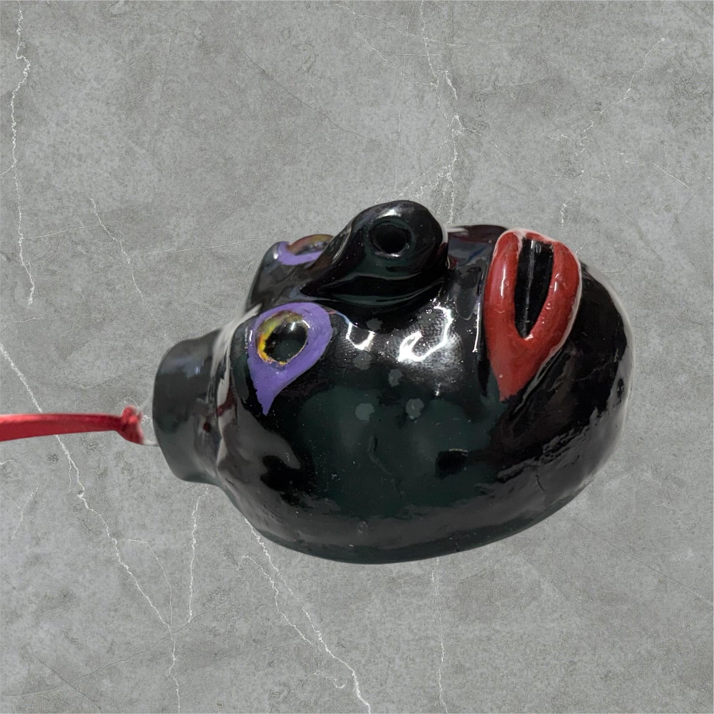 Whimsical Quirky Face Ornament Handmade Clay