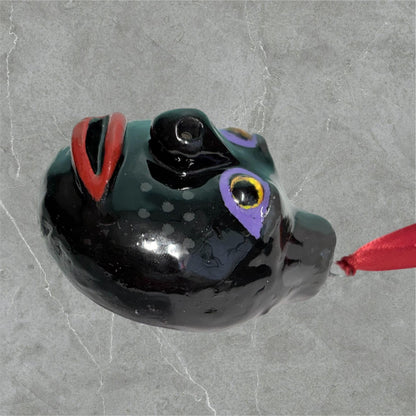 Whimsical Quirky Face Ornament Handmade Clay