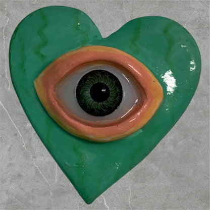 Handmade Creepling Heart Magnet: Quirky One-Eyed Sculpture, Collectible Gift  Monster