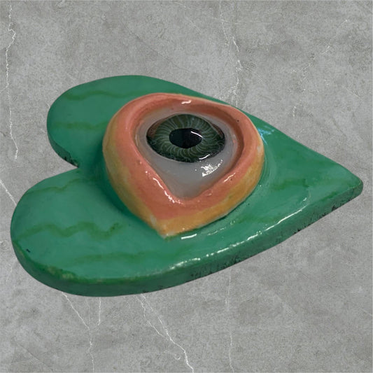 Handmade Creepling Heart Magnet: Quirky One-Eyed Sculpture, Collectible Gift  Monster