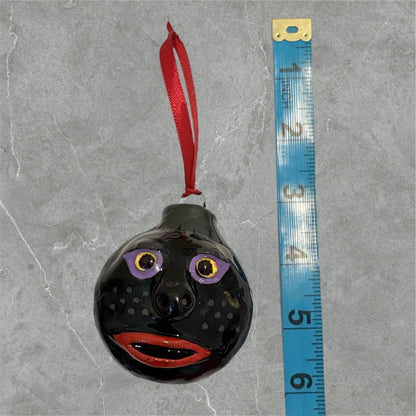 Whimsical Quirky Face Ornament Handmade Clay