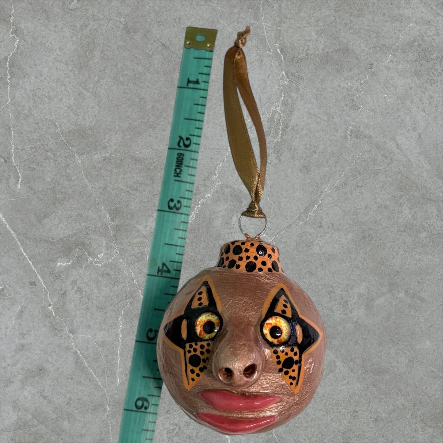 Whimsical Quirky Face Ornament Handmade Clay
