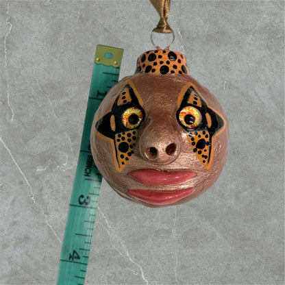 Whimsical Quirky Face Ornament Handmade Clay