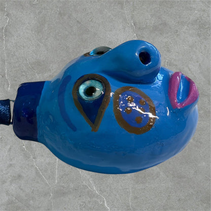 Whimsical Quirky Face Ornament Handmade Clay
