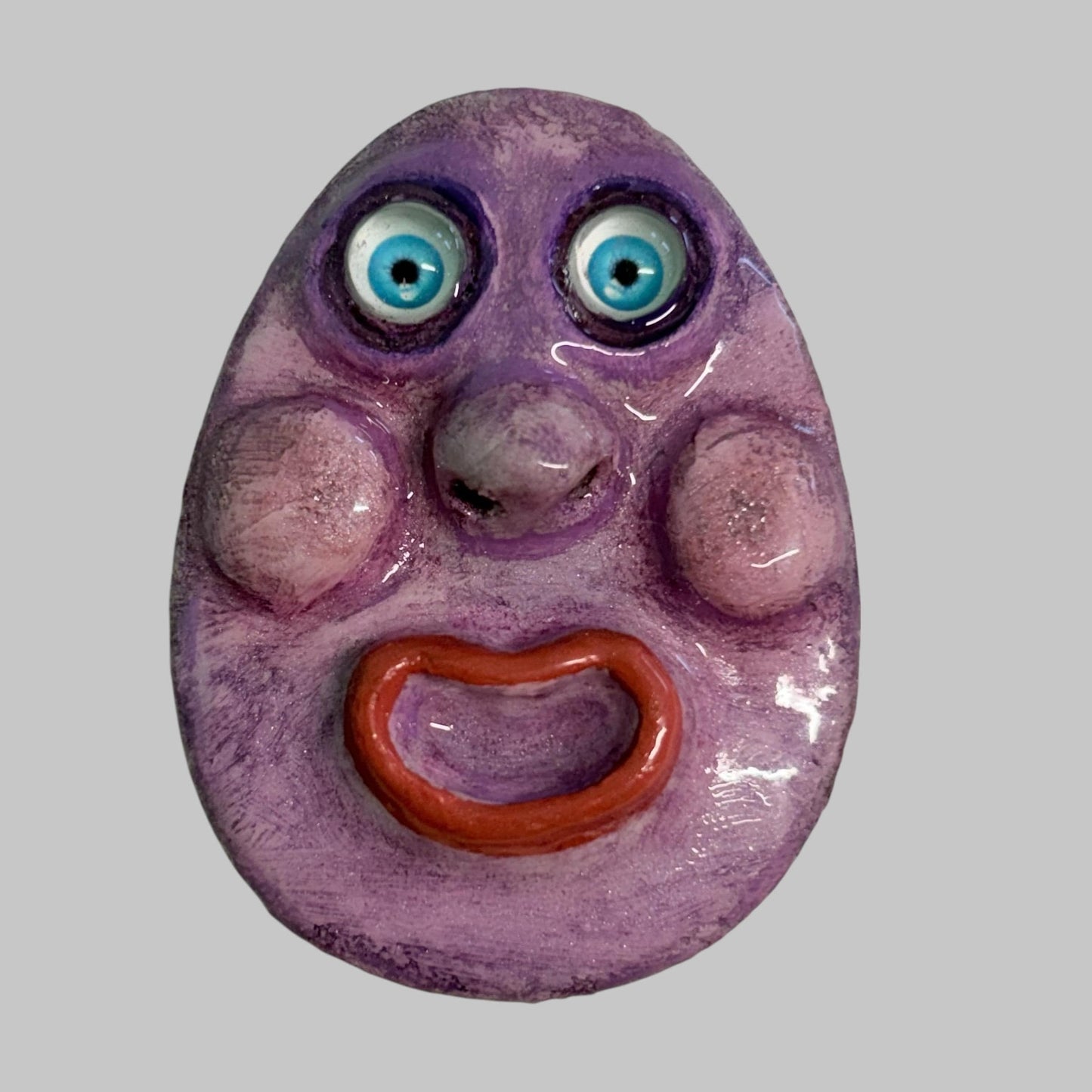 Handmade Creepling Rotten Eggie: Quirky One-Eyed Sculpture, Collectible Gift  Monster