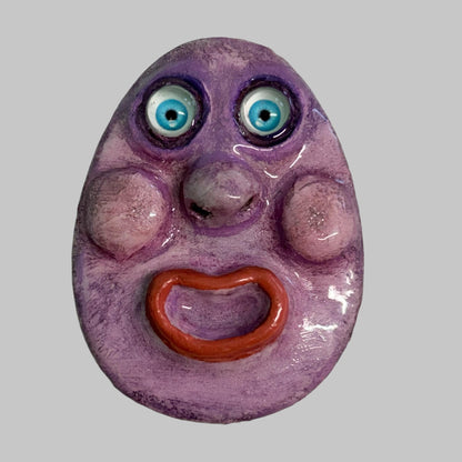 Handmade Creepling Rotten Eggie: Quirky One-Eyed Sculpture, Collectible Gift  Monster
