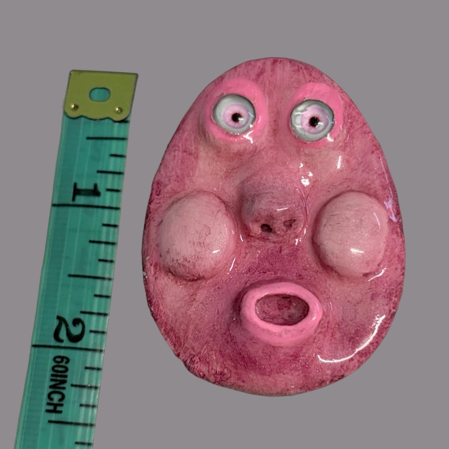 Handmade Creepling Rotten Eggie: Quirky One-Eyed Sculpture, Collectible Gift  Monster