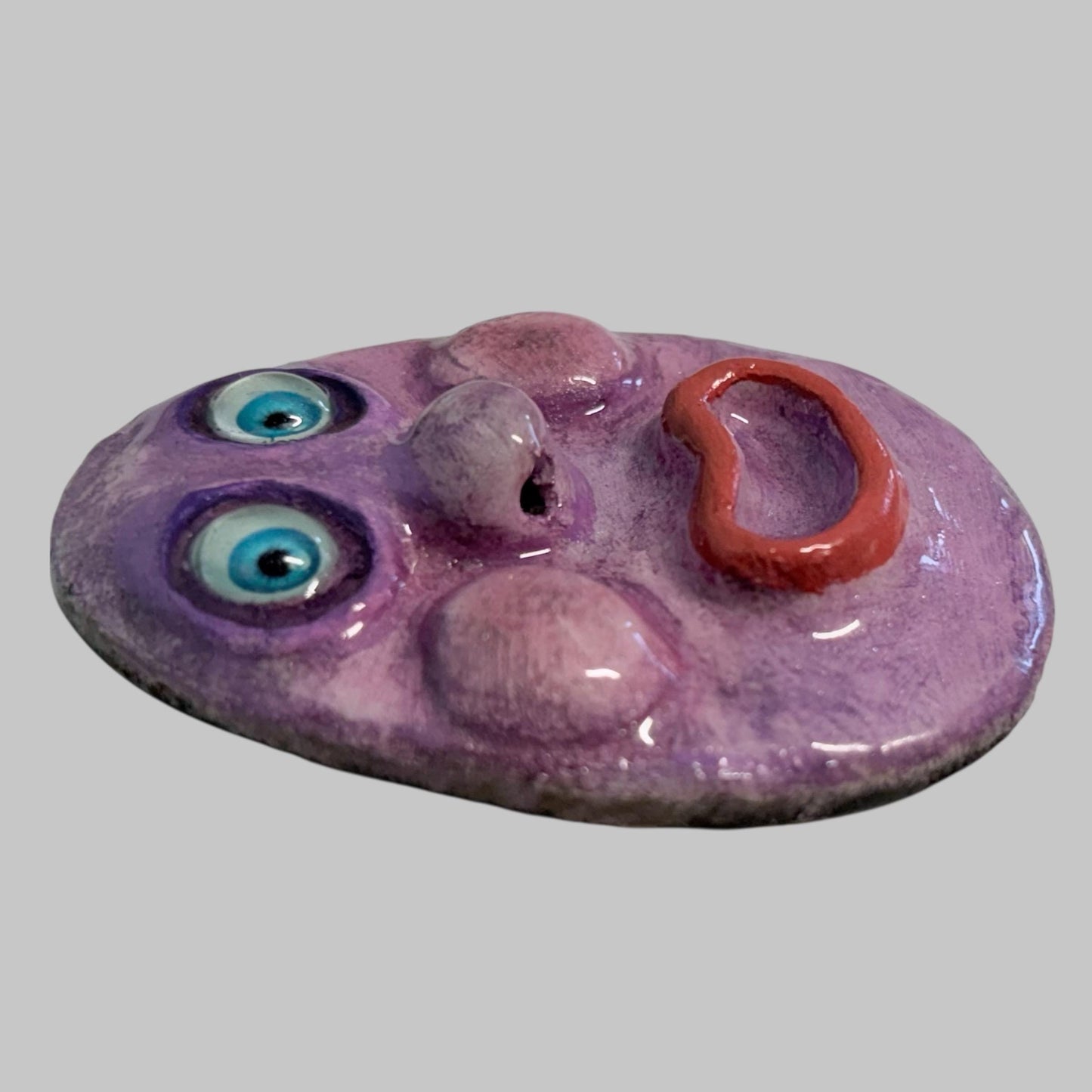 Handmade Creepling Rotten Eggie: Quirky One-Eyed Sculpture, Collectible Gift  Monster