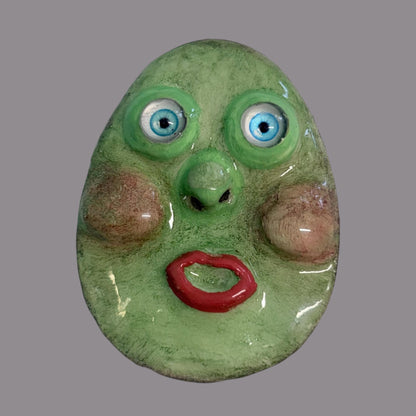 Handmade Creepling Rotten Eggie: Quirky One-Eyed Sculpture, Collectible Gift  Monster