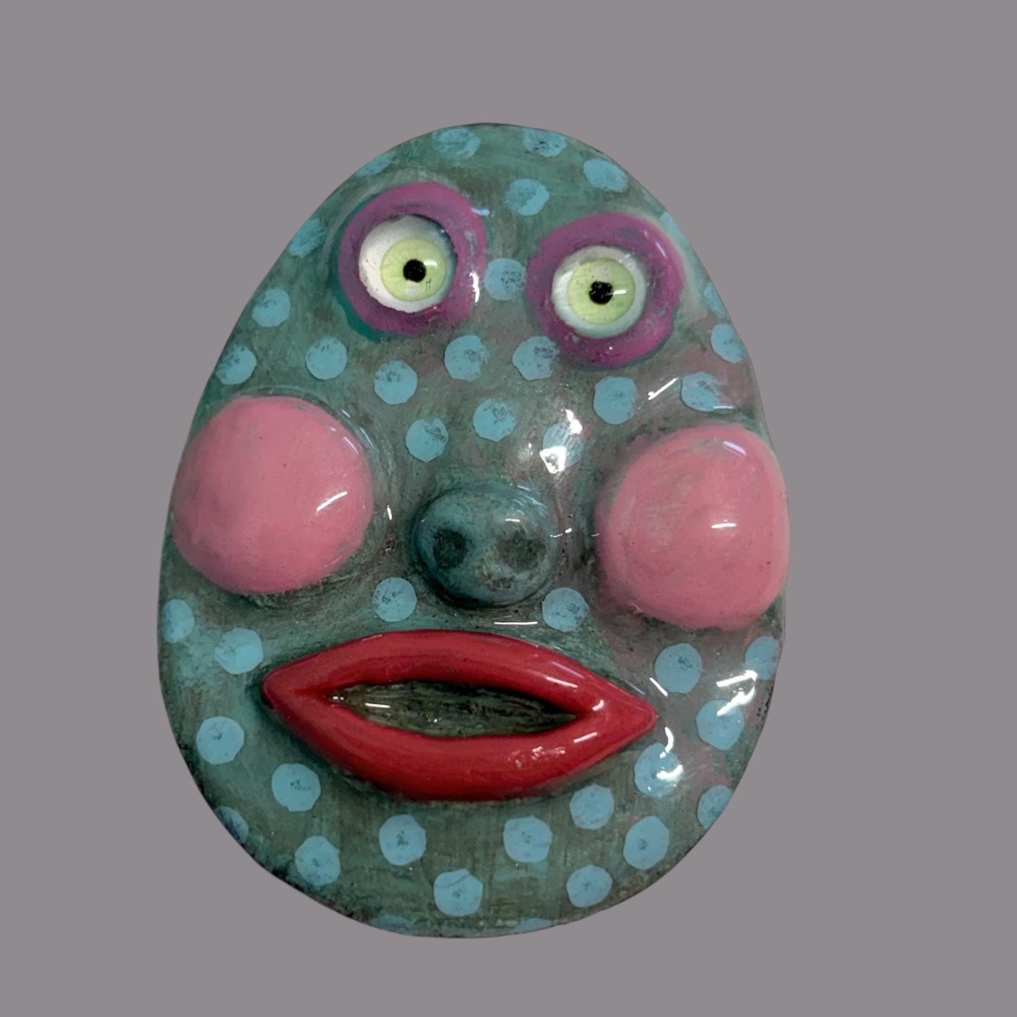 Handmade Creepling Rotten Eggie: Quirky One-Eyed Sculpture, Collectible Gift  Monster
