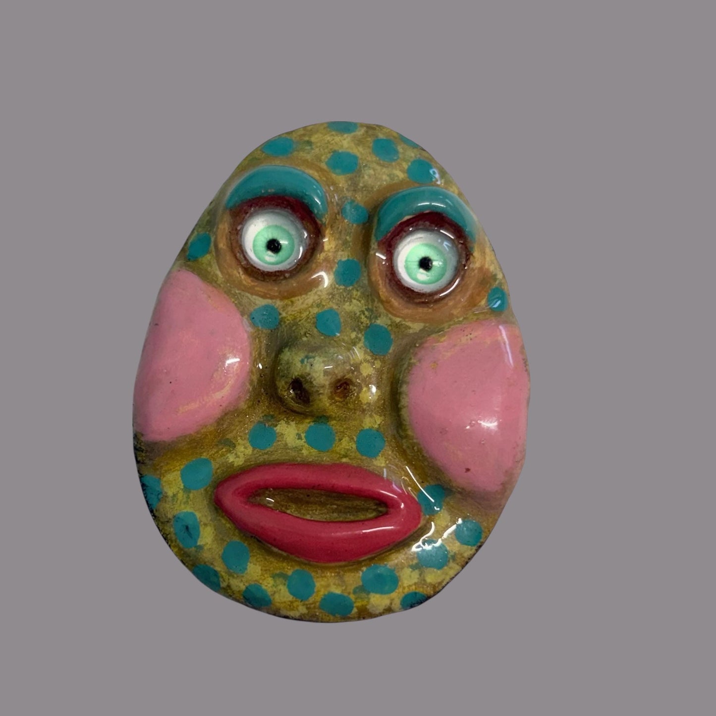 Handmade Creepling Rotten Eggie: Quirky One-Eyed Sculpture, Collectible Gift  Monster