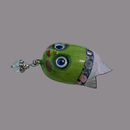 Handpainted Monster Fridge Magnet: Crowned Creepling Fae Goblin
