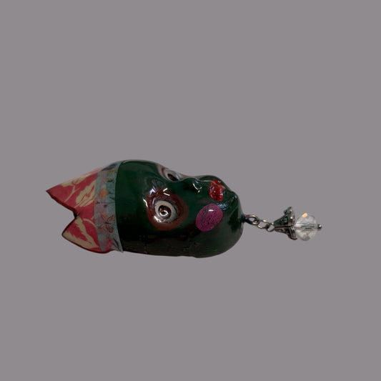 Handpainted Monster Fridge Magnet: Crowned Creepling Fae Goblin