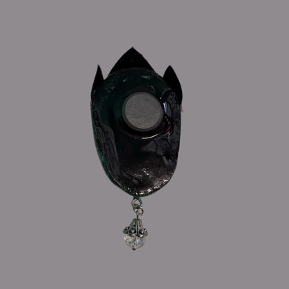 Handpainted Monster Fridge Magnet: Crowned Creepling Fae Goblin