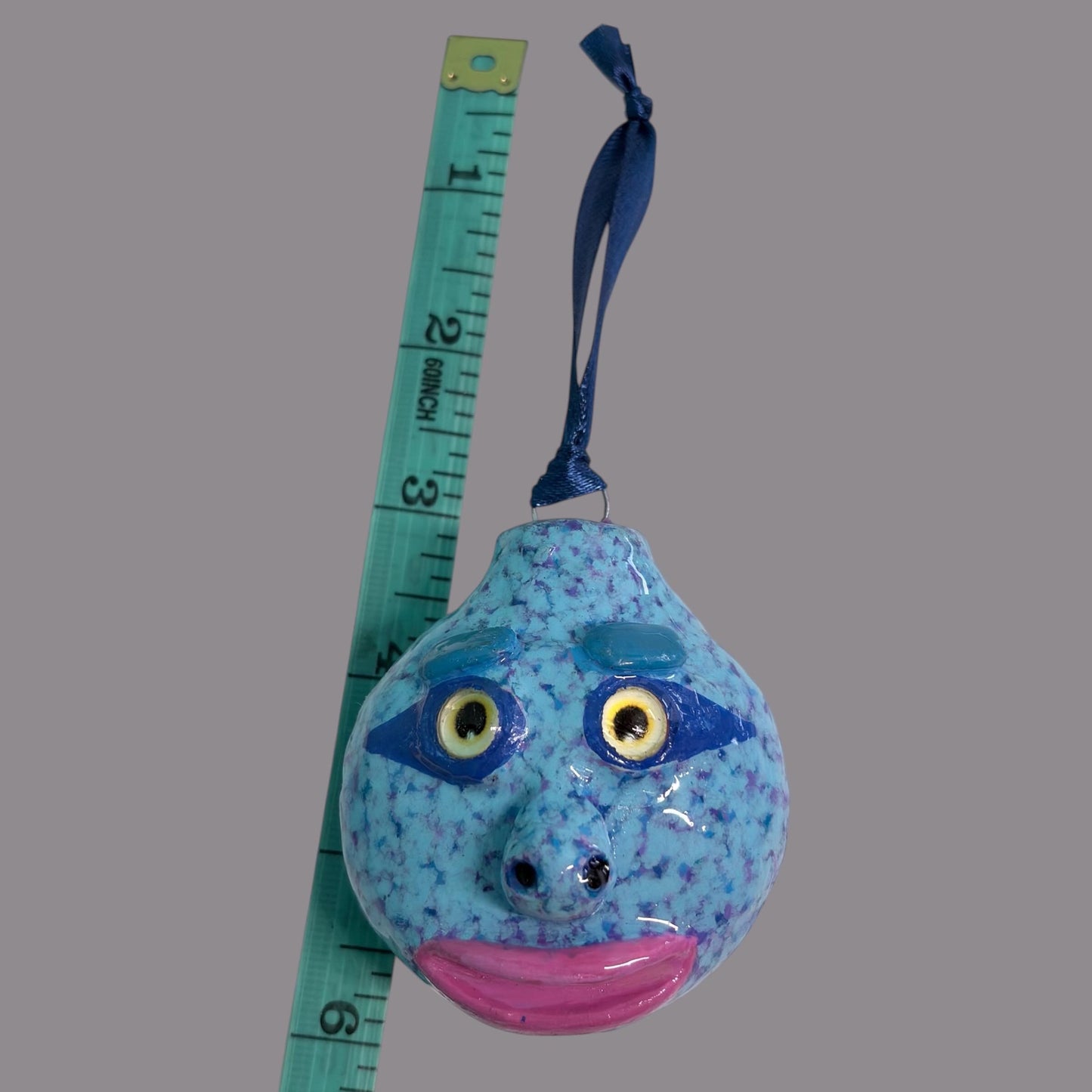 Whimsical Quirky Face Ornament Handmade Clay